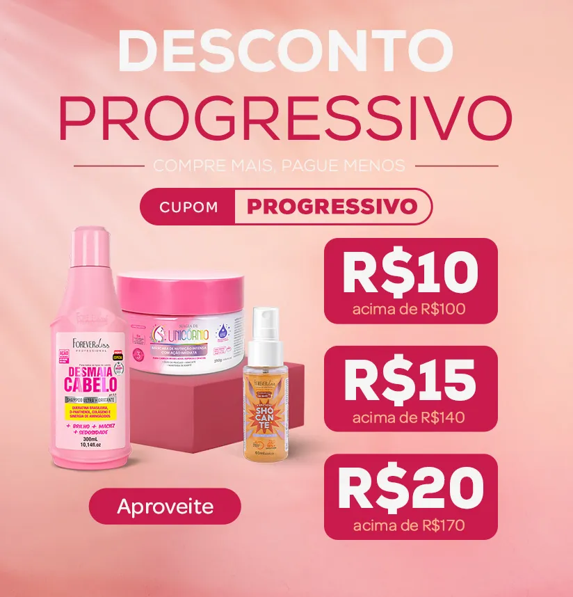 Desconto Progressivo R$ 10 - acima de R$ 100 R$ 15 - acima de R$ 140 R$ 20 - acima de R$ 170 Banner Desconto Progressivo R$ 10 - acima de R$ 100 R$ 15 - acima de R$ 140 R$ 20 - acima de R$ 170