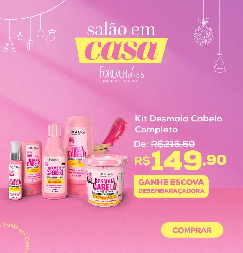 Salao em Casa - Kit Desmaia Cabelo Completo Banner Salao em Casa - Kit Desmaia Cabelo Completo