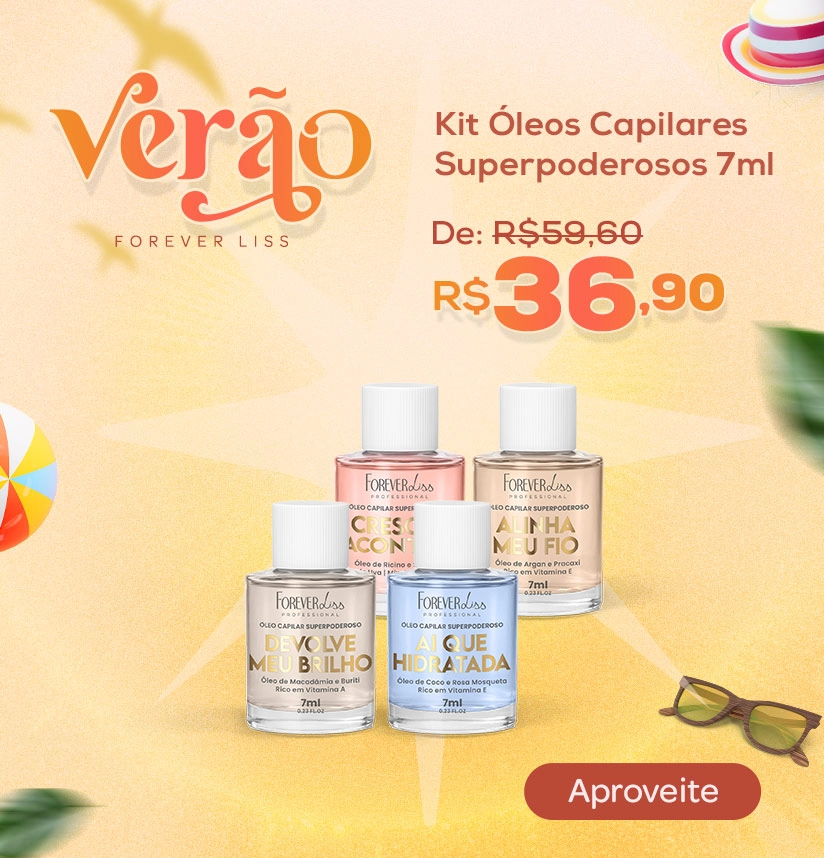 Banner Ver&atilde;o Forever Liss - Kit mini oleos 