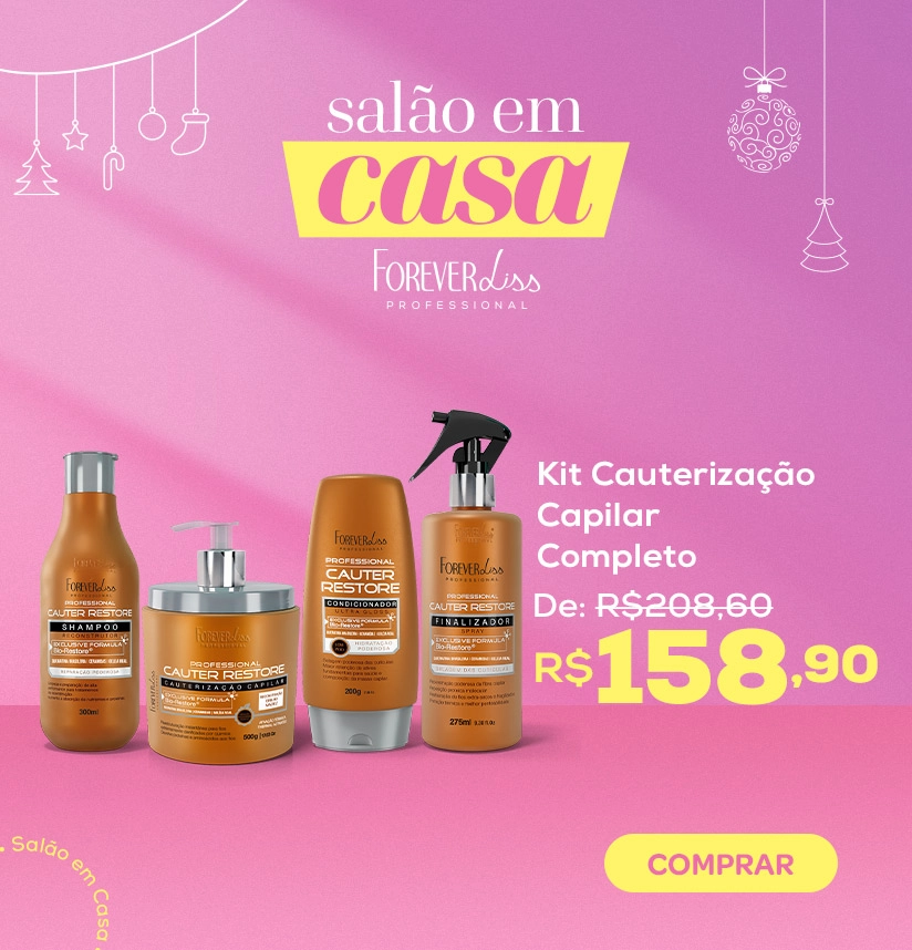 Salao em Casa - Kit Completo Cauterização Capilar Banner Salao em Casa - Kit Completo Cauterização Capilar