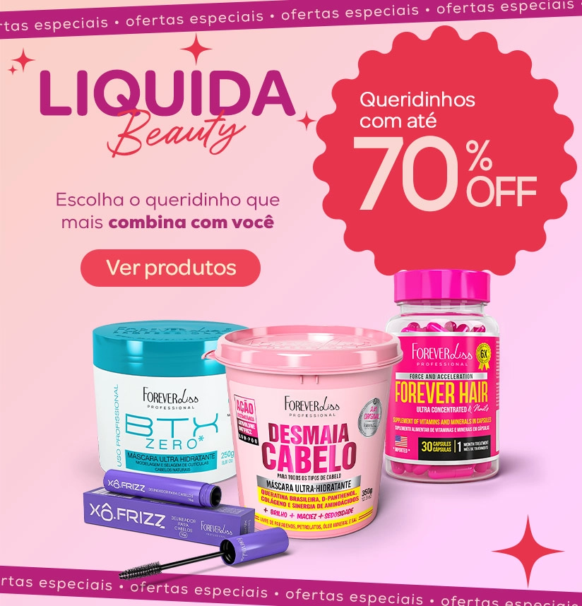 Banner Liquida Beauty Queridinhos com até 70% OFF