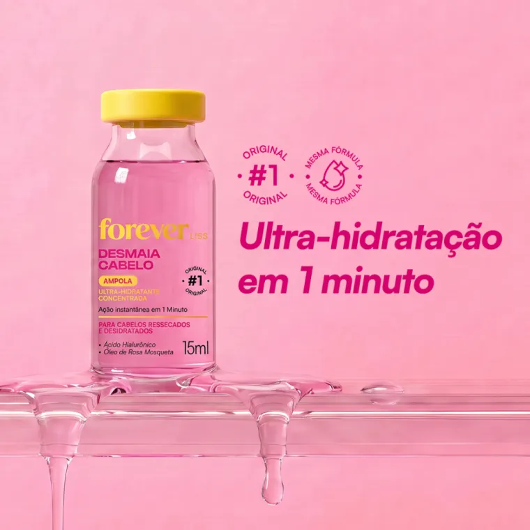 Ampola Hidratante Desmaia Cabelo Forever Liss 15ml Produto Ampola Hidratante Desmaia Cabelo Forever Liss 15ml