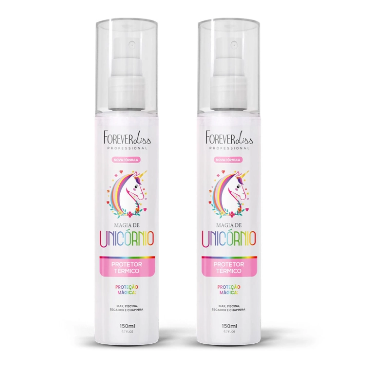 Produto Combo com 2 Protetores Térmico Magia de Unicórnio Forever Liss 150ml