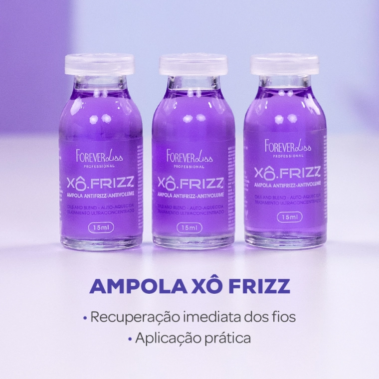 Produto Combo com 3 Ampolas para Cabelo Xô Frizz Forever Liss 15ml