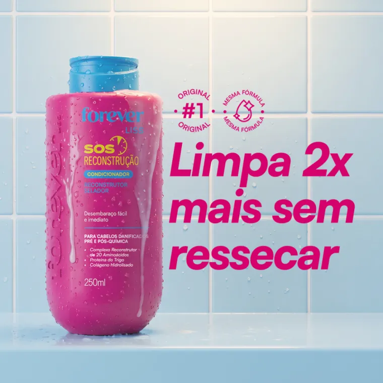 Condicionador SOS Reconstrução Forever Liss 250ml Produto Condicionador SOS Reconstrução Forever Liss 250ml
