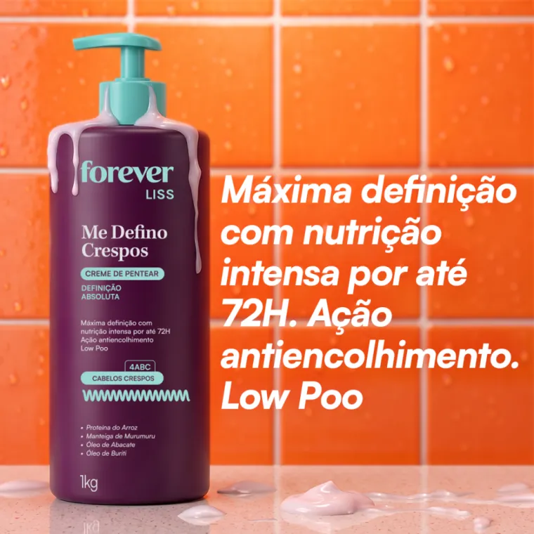 Creme de Pentear Me Defino Crespos Forever Liss 1kg Produto Creme de Pentear Me Defino Crespos Forever Liss 1kg