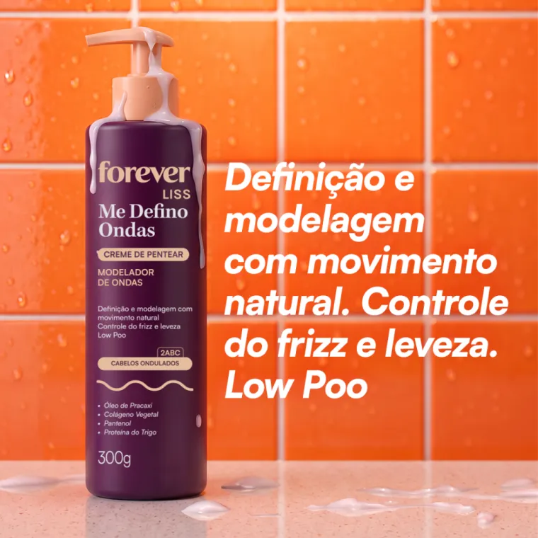 Creme de Pentear Me Defino Ondas Forever Liss 300g Produto Creme de Pentear Me Defino Ondas Forever Liss 300g