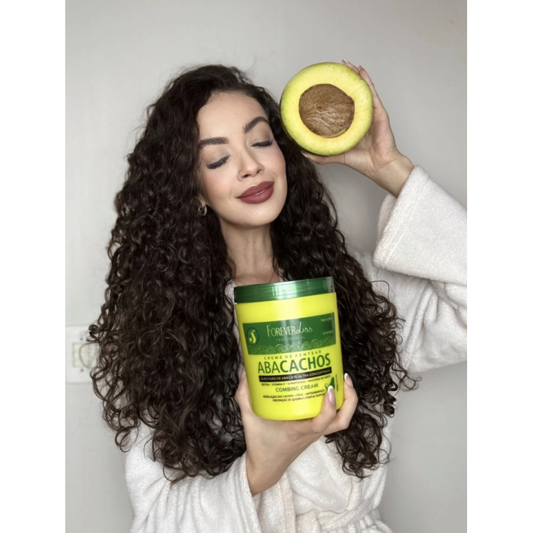 Creme de Pentear para Cacheadas Abacachos 950g Forever Liss Produto Creme de Pentear para Cacheadas Abacachos 950g Forever Liss