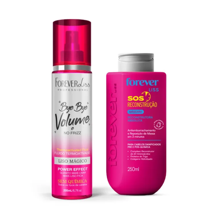 Produto Kit Bye Bye 200ml e SOS Reconstrução Forever Liss 250ml
