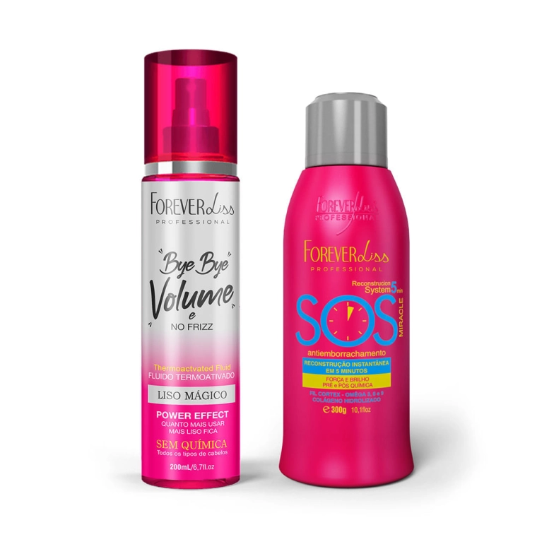 Produto Kit Bye Bye e SOS Antiemborrachamento Forever Liss