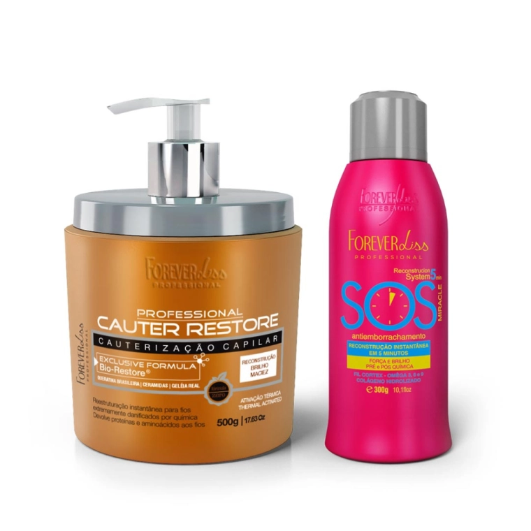 Produto Kit Cauter Restore + SOS Antiemborrachamento 300ml