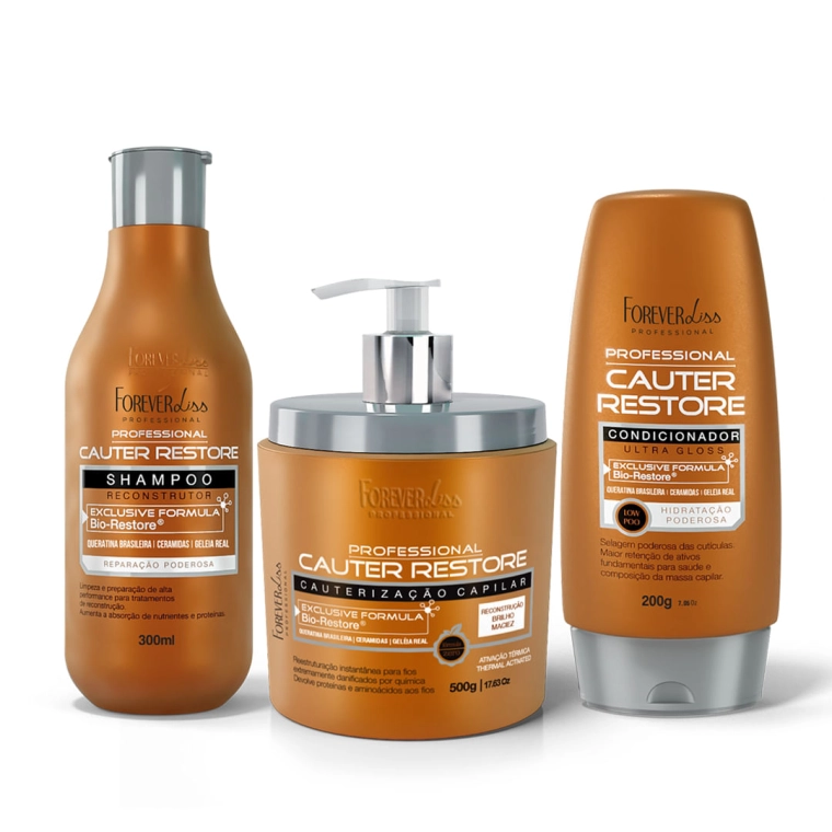 Produto Kit Cauterização Capilar Cauter Restore Forever Liss