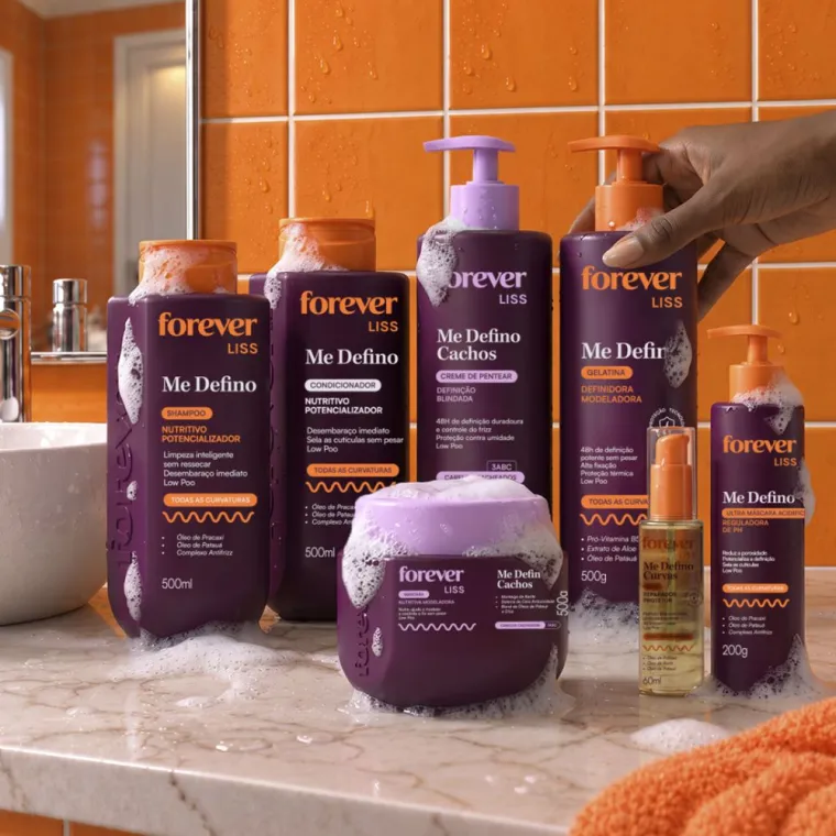 Kit Completo Me Defino Cachos Forever Liss Produto Kit Completo Me Defino Cachos Forever Liss