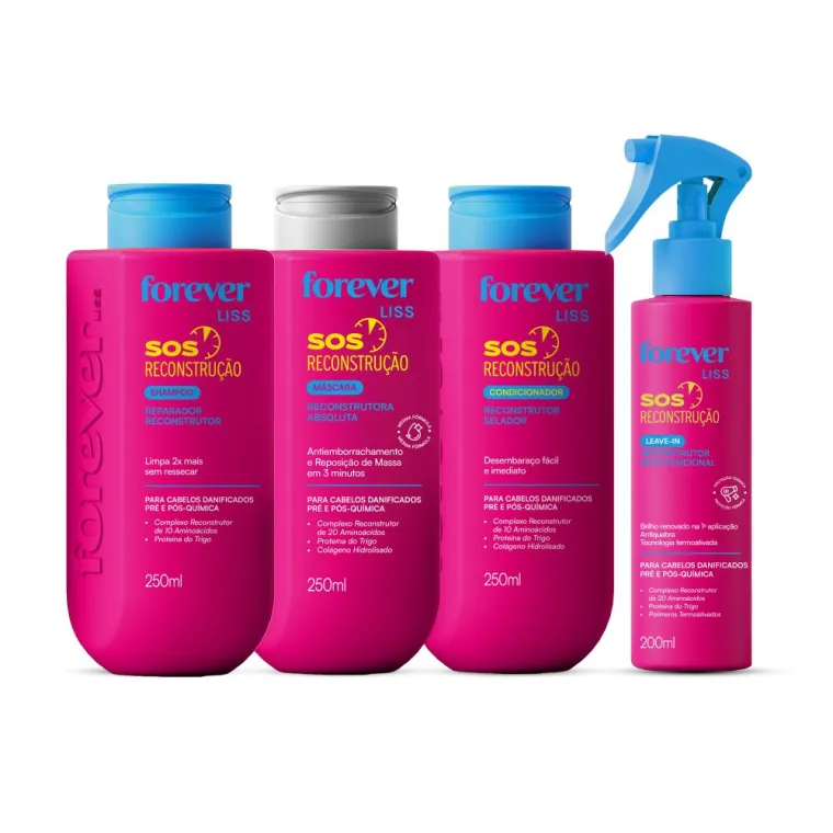 Kit Completo SOS Reconstrução Forever Liss Produto Kit Completo SOS Reconstrução Forever Liss