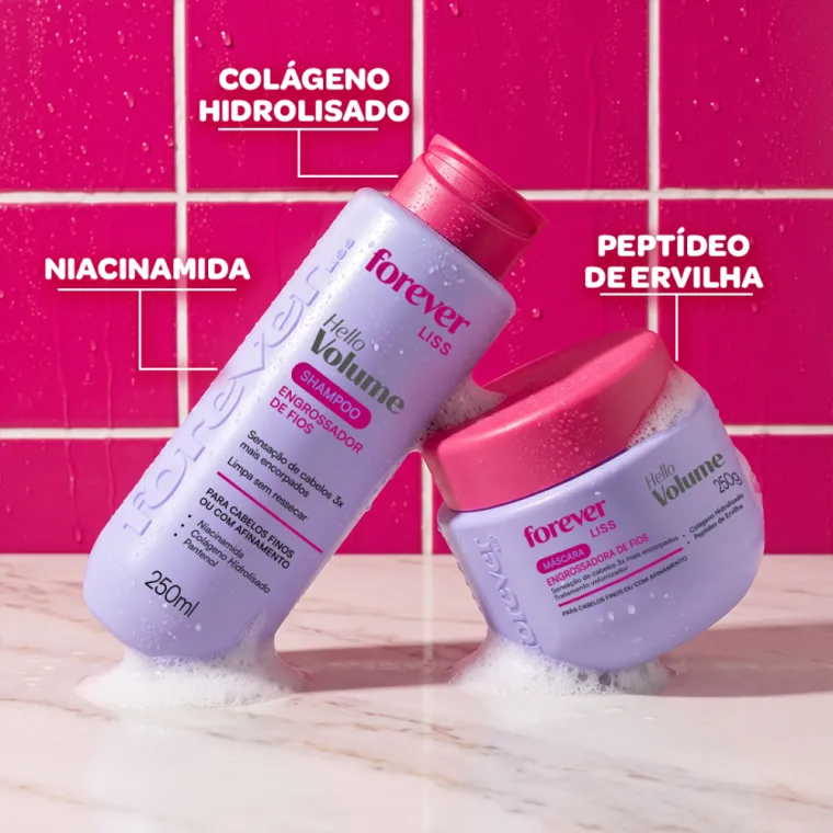 Kit Especial Hello Volume Forever Liss Produto Kit Especial Hello Volume Forever Liss