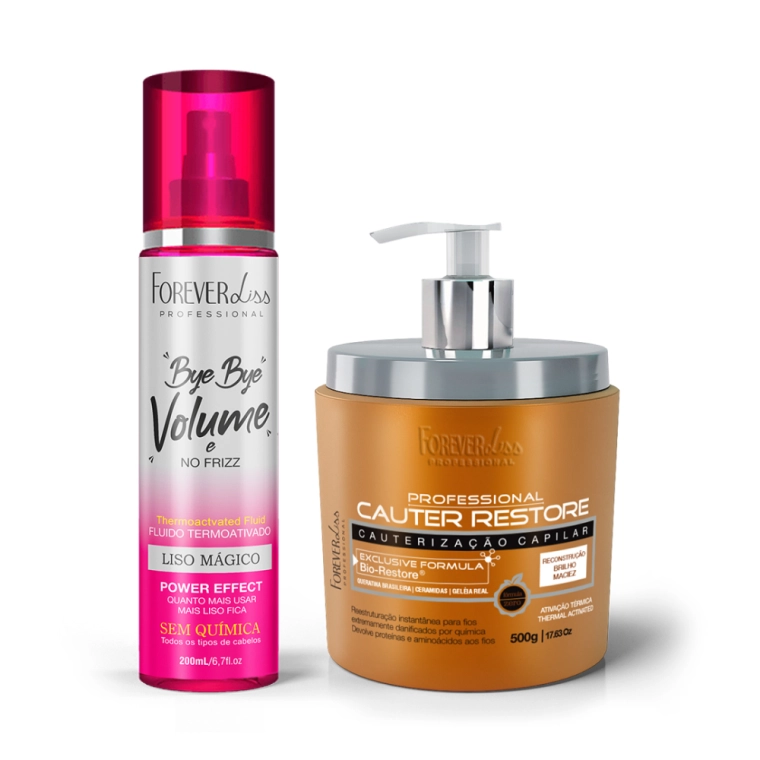 Produto Kit Liso Mágico 200ml e Cauterização Capilar Forever Liss