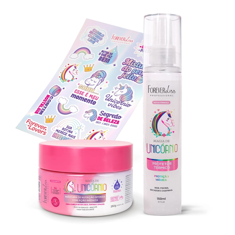 Produto Kit Máscara de Nutrição + Protetor Térmico Magia de Unicórnio - Forever Liss