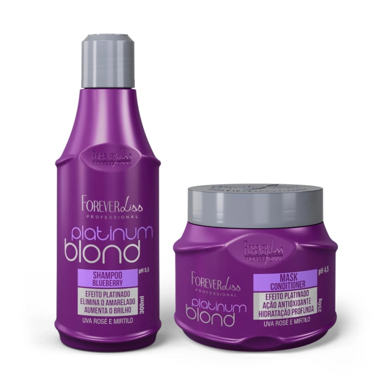 Produto Kit Platinum Blond Manutenção Desamarelador Forever Liss