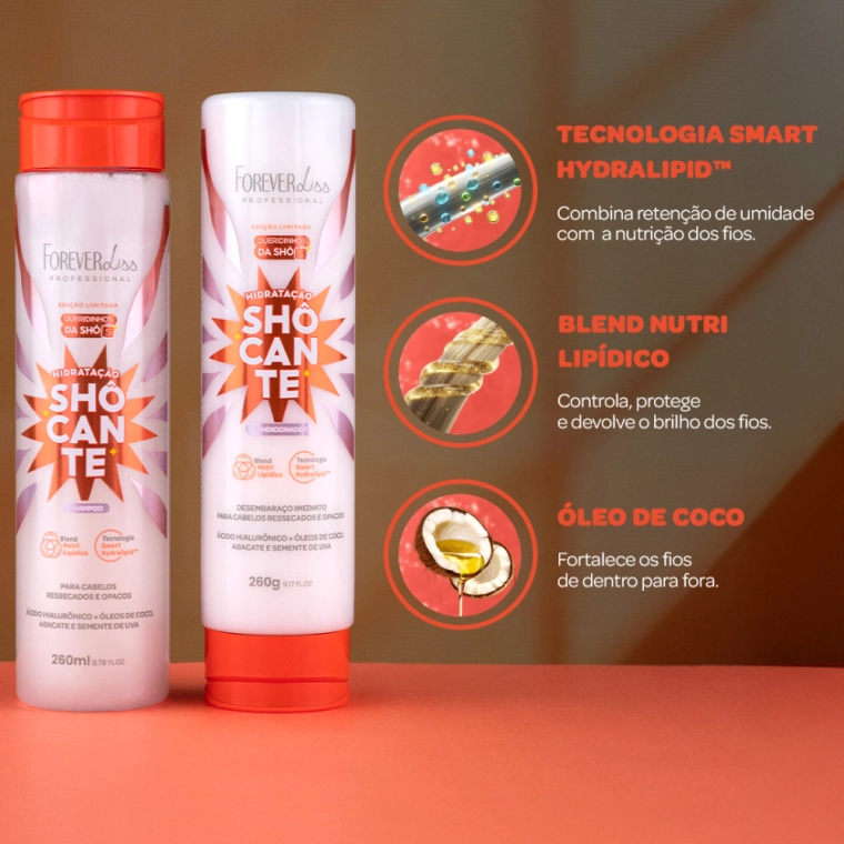 Produto Kit Shampoo e Condicionador Hidratação Shôcante Forever Liss