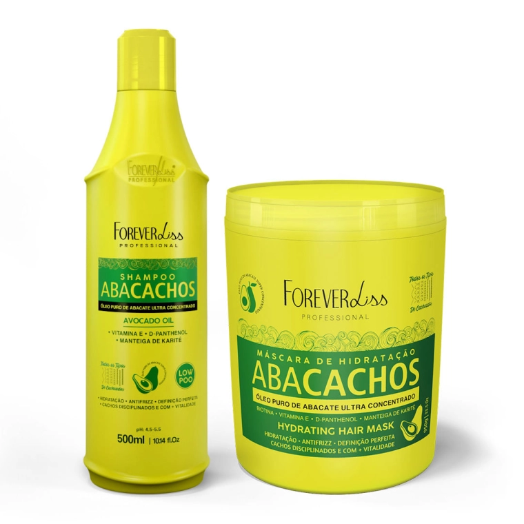 Produto Kit Shampoo e Máscara Capilar Abacachos Forever Liss