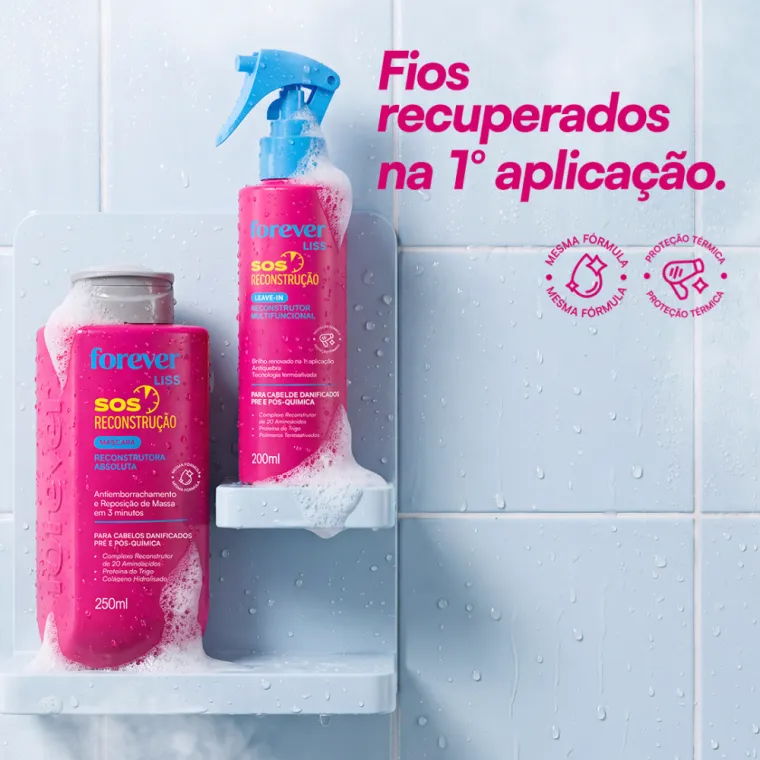 Kit SOS Reconstrução Potente Forever Liss Produto Kit SOS Reconstrução Potente Forever Liss