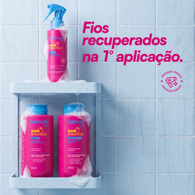 Kit Uso Diário SOS Reconstrução Forever Liss Produto Kit Uso Diário SOS Reconstrução Forever Liss