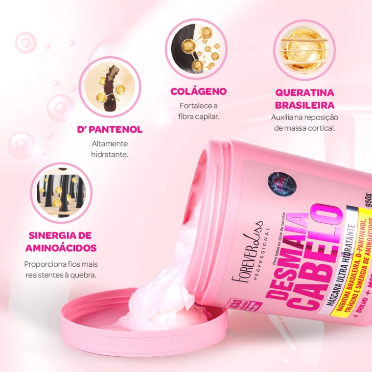 Produto Máscara Ultra Hidratante Desmaia Cabelo 950g Forever Liss