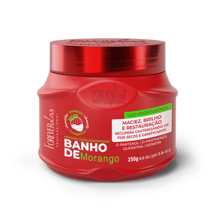 Produto Máscara Banho de Verniz Morango Forever Liss 250g