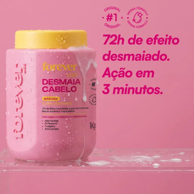 Produto Máscara Hidratante Desmaia Cabelo Forever Liss 1kg