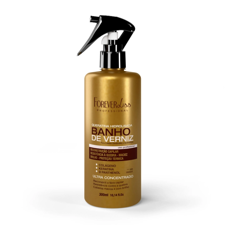 Produto Queratina Hidrolisada Banho de Verniz Forever Liss 300ml