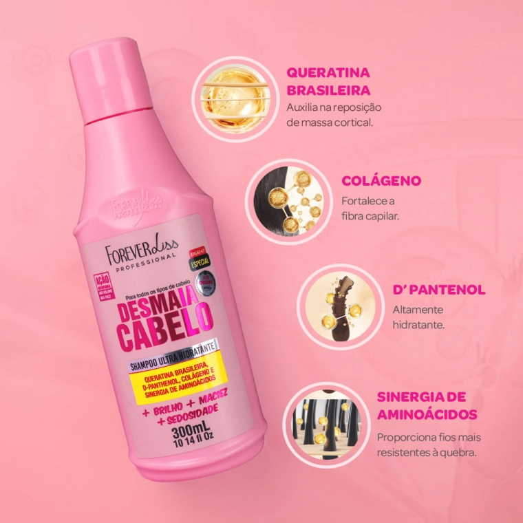 Produto Shampoo Desmaia Cabelo 300ml - Forever Liss