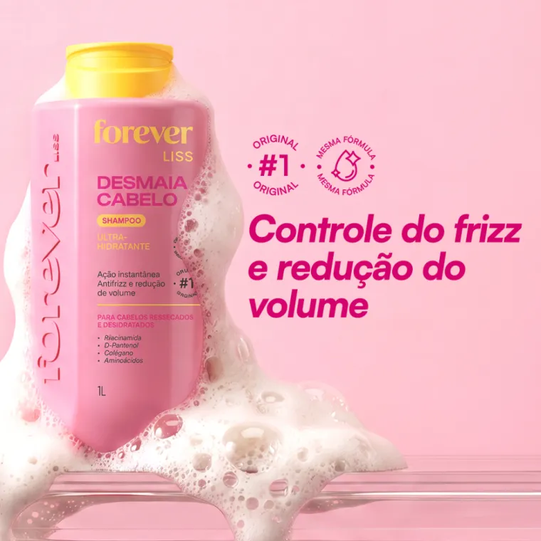 Shampoo Desmaia Cabelo Forever Liss 1L Produto Shampoo Desmaia Cabelo Forever Liss 1L