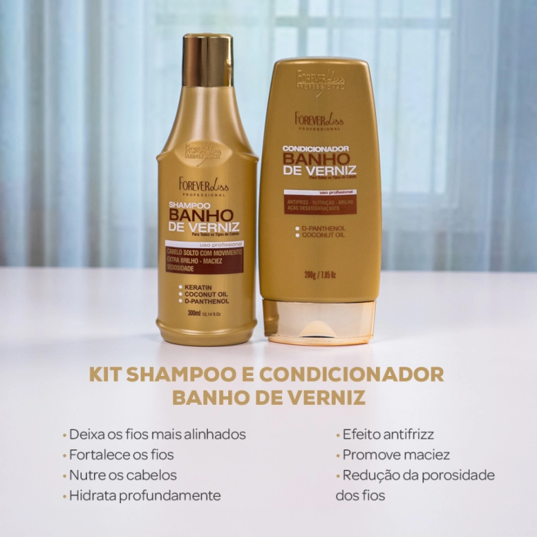 Produto Shampoo e Condicionador Banho de Verniz