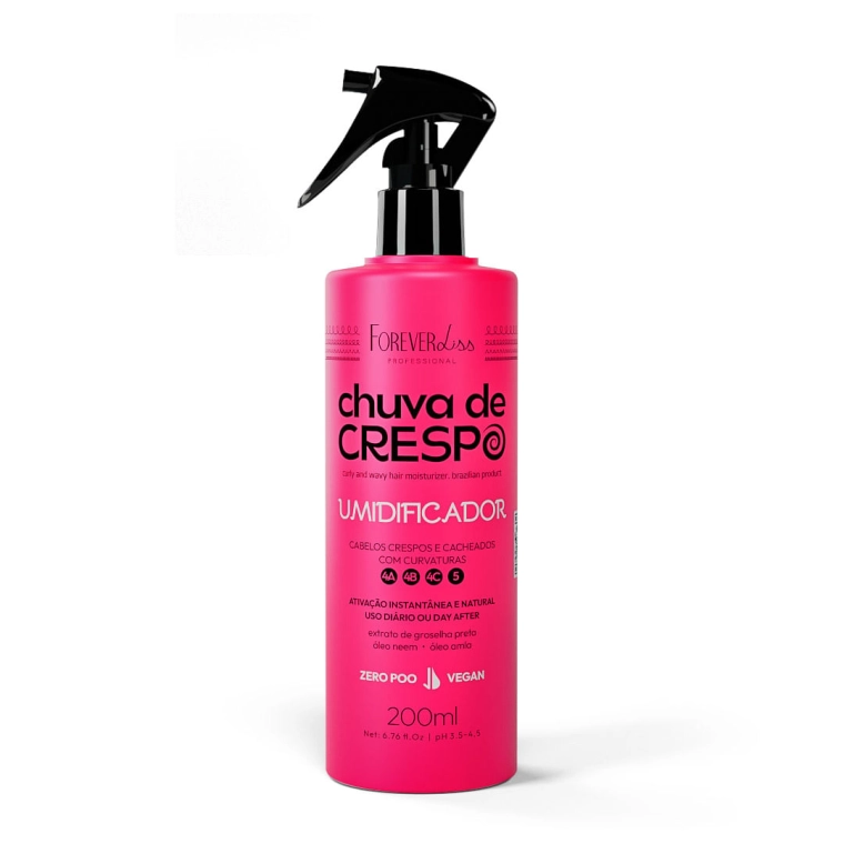 Umidificador Chuva de Crespo Forever Liss 200ml Produto Umidificador Chuva de Crespo Forever Liss 200ml
