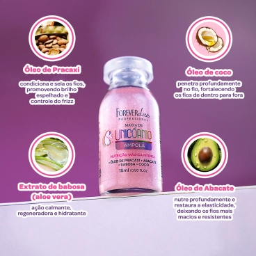 Produto - Ampola Hidratante Magia de Unicórnio Forever Liss 15ml