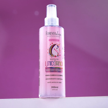 Produto - Body Splash Cabelo e Corpo Magia de Unicórnio Forever Liss 200ml