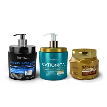 Cronograma Capilar para Cabelos com Progressiva Forever Liss Front Produto - Cronograma Capilar para Cabelos com Progressiva Forever Liss Front