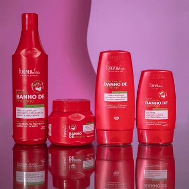 Produto - Kit Banho de Verniz Morango Completo Forever Liss