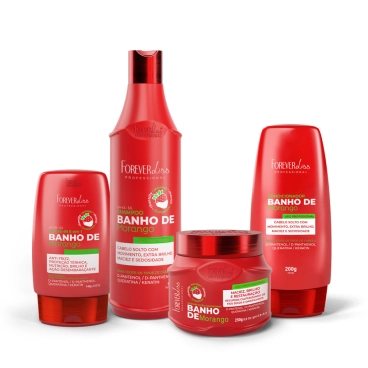 Produto - Kit Banho de Verniz Morango Completo Forever Liss