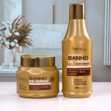 Produto - Kit Especial Banho de Verniz Forever Liss com Shampoo 300ml M&aacute;scara 250g