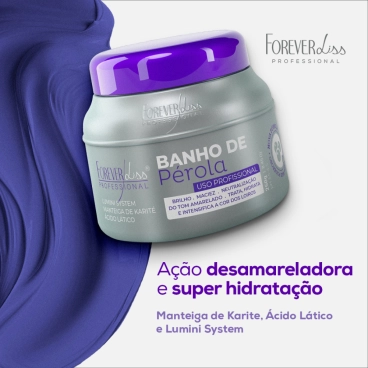 Produto - Kit Máscara Banho de Pérola com Reconstrutor SOS Forever Liss