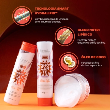 Produto - Kit Shampoo, Condicionador e Máscara Hidratação Shôcante Forever Liss