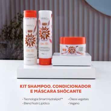 Produto - Kit Shampoo, Condicionador e Máscara Hidratação Shôcante Forever Liss