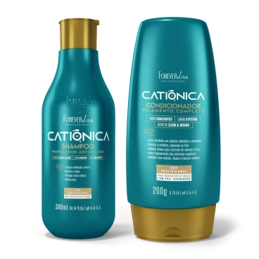 Produto - Kit Shampoo e Condicionador Catiônica Forever Liss