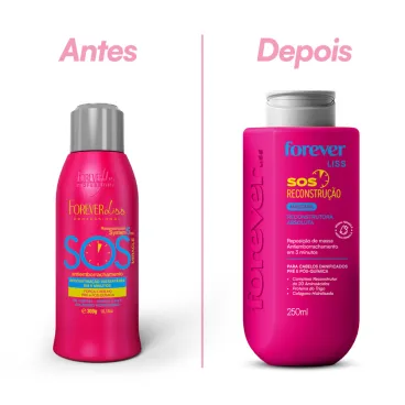 Kit SOS Reconstrução Forever Liss Produto - Kit SOS Reconstrução Forever Liss