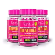 Produto Combo Tratamento 3 Meses Forever Hair Crescimento Capilar