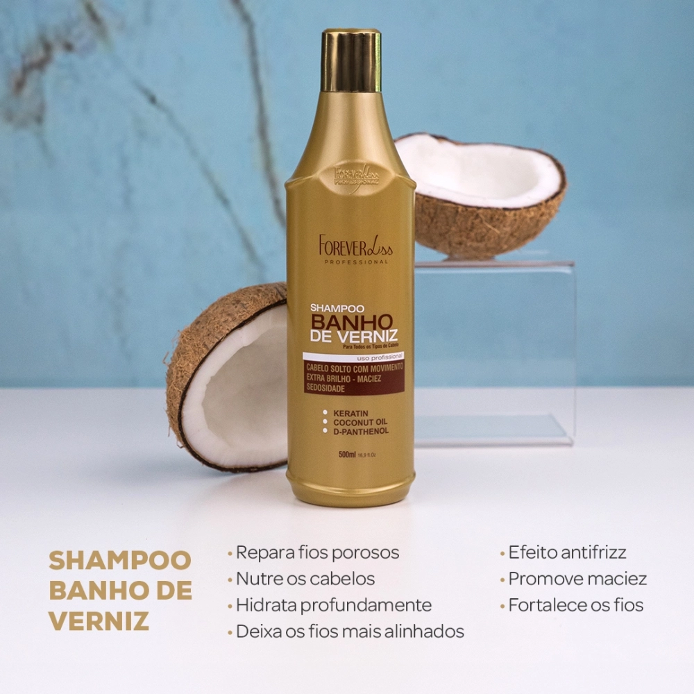 シャンプー Vernis-Vernis Shampoo Banho de Verniz 500ml - Forever Liss | Forever Liss